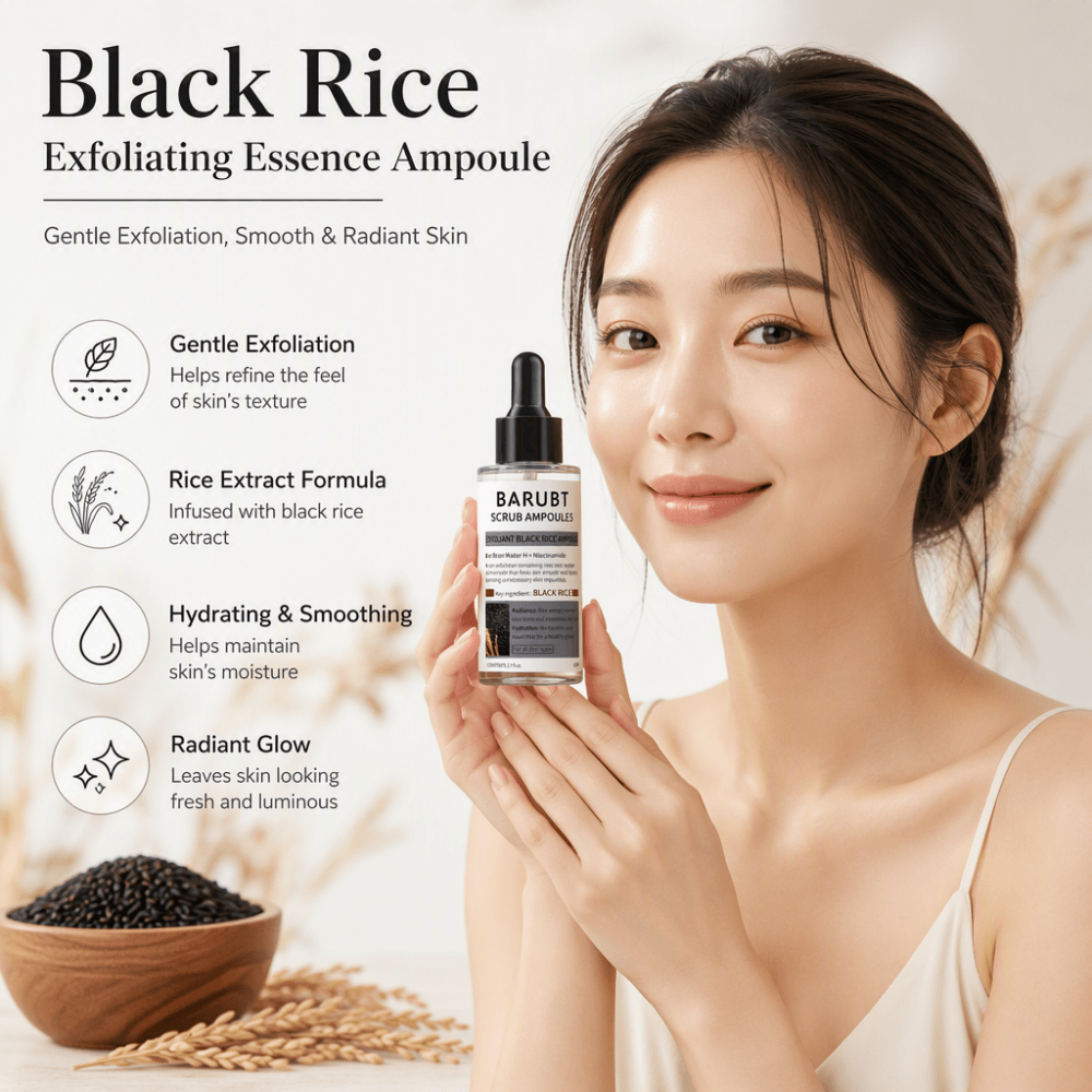 Luxury Skincare Gifts - Peeling Etkili Siyah Pirinç Ampul 80ml,