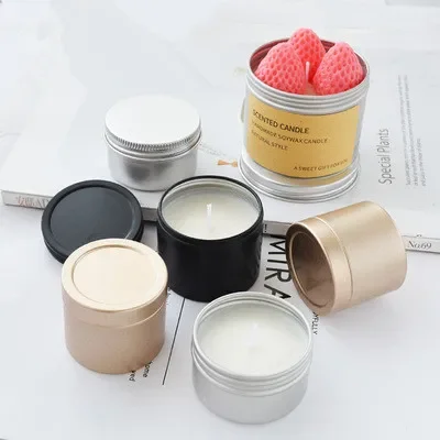 Luxury Skincare Samples - Lüks Mum Kavanozları Kapaklı Toplu Yuvarlak