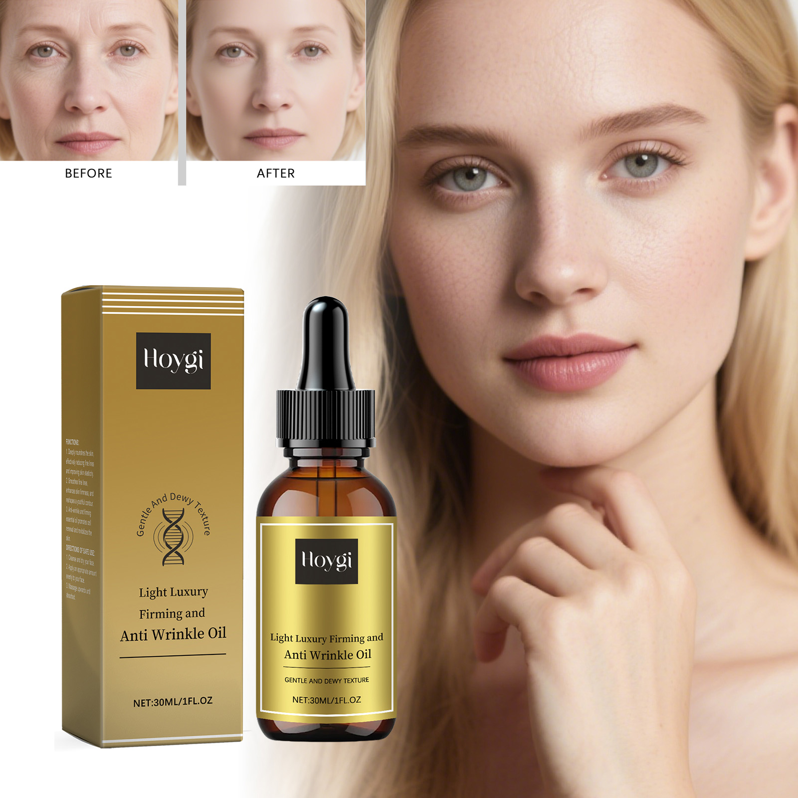 Luxury Skin Care - Sıkılaştırıcı Yüz Bakım Yağı Kırışıklık Karşıtı